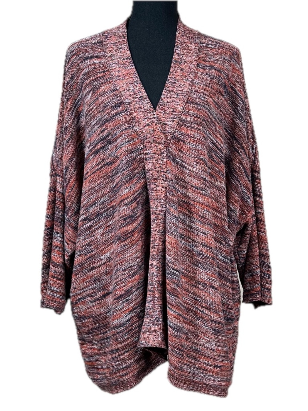 Purejill by J. Jill Campari Marled V-Neck Oversized Sweater Size XL - Picture 2 of 11